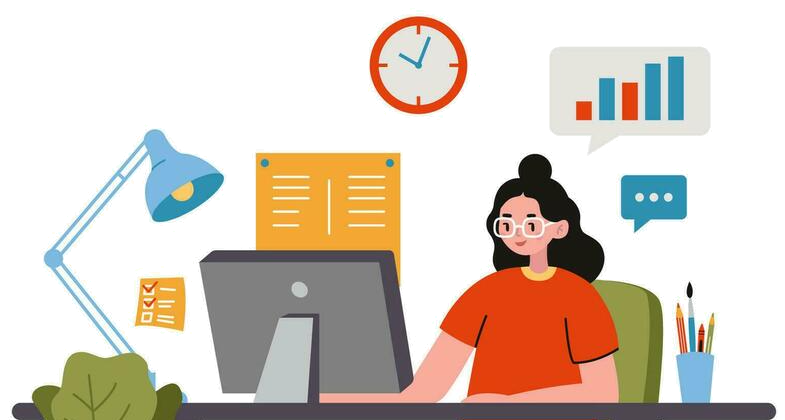 Ilustração de jovem representando aprendizagem e potencial